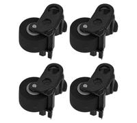 Lurrose 4 Pièces Galet Presseur de Platine Cassette Noir en Caoutchouc et Plastique Compact pour Réparation et Remplacement Lecteur Cassette Stéréo