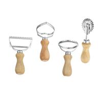 Lurrose 4 pièces Lot Alliage pour Biscuits et Raviolis Formes Variées Rond Carré Cœur Découpe Facile et Polyvalente pour Pâtisserie DIY et Cuisson