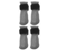 Lurrose 4 pièces Lot de Bottines Anti-Rayures pour Chat Chaussettes Respirantes avec Bandes Élastiques Protection Griffes pour Soins Bain et Coupe des Ongles Confort Léger et Ajustement