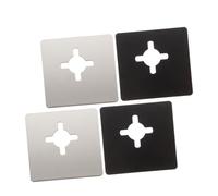 Lurrose 4 pièces Lot Plaques de Réparation Acier Inoxydable pour Gâche de Porte Plaque Renfort Serrure Fixation Poignée Renforcement Sécurité Installation Facile Compatible Portes Chambre