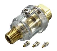 Lurrose 4 Pièces Mini Graisseur Pneumatique Pouce Lubrificateur Outils Compact pour Entretien Prolongé des Outils Adapté Aux Restreints et Industries Automobile et Peinture Installation