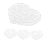 Lurrose 4 Pièces Moule Silicone pour Nail Art Nœud Outil Manucure Réutilisable Silicone Alimentaire pour Décorations Ongles Précises et Durables