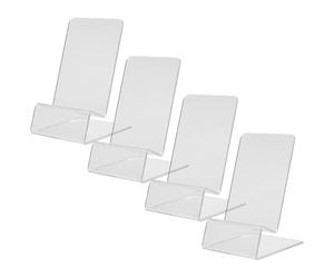 Lurrose 4 Pièces Support de Téléphone Portable Incliné, Présentoir | Surface Lisse, Protège les Comptoirs, pour Cartes de Visite et Divers Objets, Bureau ou Accueil
