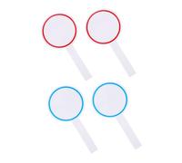 Lurrose 4 Pièces Tableau Effaçable Portable Tableau Blanc Réutilisable pour Vote et Notation Planche de Score Simple Face avec et Rouges Multifonction pour Juges et Enchères