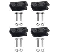 Lurrose 4 Supports de Connexion bidirectionnels pour Structure de Gazebo, | Supports rectangulaires en plastique noir pour réparations instantanées de structures de canopées, compatibles avec les
