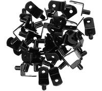 Lurrose 40 Clips de Fixation pour Étagères D’armoire en Acier Laminé à Froid, 6 Cm, Noir - Goupilles Supports D’étagère Robustes pour Placards et Meubles, Installation sans Perçage, Lot