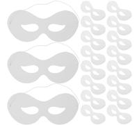Lurrose 40 masques vierges : masques en papier vierges à faire soi-même pour enfants - artisanat blanc peint à la main pour fêtes, cosplay et projets artistiques créatifs