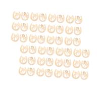 Lurrose 48 Pièces Wood Horseshoe Cutouts For Diy Crafts Unfinished Wooden Slices For Painting Home Party Decorations And Creative Art Projects