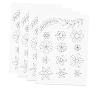 Lurrose 4pcs Feuilles de Papier Quilling en Bois Beige, Outil de Positionnement Polyvalent pour Design Créatif, pour Loisirs Créatifs et Quilling