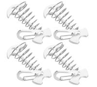 Lurrose 4pièces Piquets de Sol Ajustables avec Boucles à Ressort et Mousquetons Sardines Ancrage Renforcées Poisson Os Accessoires pour Tentes de Camping et Randonnée Résistants au Vent