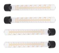 Lurrose 4pièces Tubes à Essai Verre avec Bouchon Vis et Jauge Étanche pour Expériences Scientifiques Résistant aux Hautes Températures