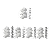 Lurrose 5 Ensembles Accessoires pour Classeurs Fixations Clips De Support D'Étagère Étagères Pinces pour Étagères D'Armoire Chevilles D'Étagère 10 pièces * 5