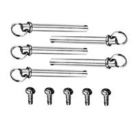 Lurrose 5 Ensembles Accessoires pour ongles en éventail réparation portable fixation rivet arbre plein de ventilateur portatif arbre de ventilateur en papier pliant Acier inoxydable Silver