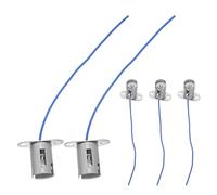 Lurrose 5 Pcs Douille Métallique B15 avec Fils Conducteurs, Support D’ampoule D’éclairage Intérieur et Feu Arrière, Adaptateur Culot Lampe Voiture pour Clignotant et Phare,