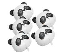 Lurrose 5 pièces Ballons Animaux Film Métallisé Décoration Fête Garçon Fille Ballons Résistants Accessoires Anniversaire Garçon Fille Tête d'ours N modèles 5pcs