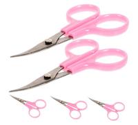 Lurrose 5 Pièces ciseaux courbés à broder ciseaux de tailleur tissu cisailles à broder ciseaux pour point de croix brodé Coupe-ongle coupe-fil ciseaux de couture ciseaux courbes