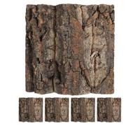 Lurrose 5 Pièces Cork Bark Background for Terrarium Natural Reptile Hide Log with Climbing Texture Tree Bark Decor for Turtle and Vivarium Tanks Easy Maintenance Reptile Habitat Accessory