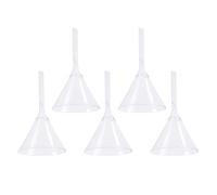 Lurrose 5 pièces Entonnoir Triangulaire Verre Verrerie Laboratoire Réutilisable Outil Épais pour Alimentation Solide et Liquide Matériel Analytique Chimie