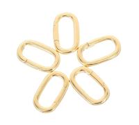 Lurrose 5 Pièces Fermoirs Ovales pour Bijoux Cuivre à Ressort Doré Fermeture Sécurisée pour Colliers Bracelets et Pendentifs Diy