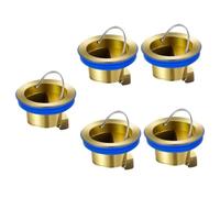 Lurrose 5 Pièces Noyau de Drain Odeur Cuivre Dispositif de Prévention des Reflux pour Salle de Bain et Cuisine Installation Facile