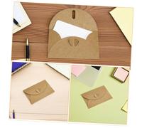 Lurrose 50 Ensembles Mini Kraft Paper Envelopes With Heart Shaped Clasp And Blank Cards Vintage Style For Invitations Thank You Notes Birthdays Weddings And Parties