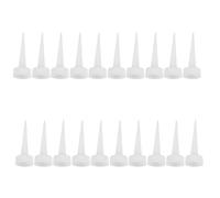 Lurrose 50 Pièces Bouchon de Remplacement pour Bouteilles à Presser Blanc en Plastique Embout Fin et Fermeture Filetée Étanche pour Réparation à Domicile Cuisine