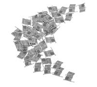 Lurrose 50 Pièces Breloques Métal Vintage Drapeau pour Fabrication Bijoux DIY Pendentifs Fer Rétro Légers pour Bracelets Colliers et Porte-clés Décoratifs