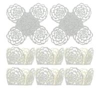 Lurrose 50 Pièces De Gobelets Décoratifs Pour Emballage De Chocolats Et Bonbons En Forme De Parchemin Fantaisie Petits Gobelets Épais Parfaits Pour Les Mariages Et Les Truffes Noires