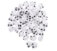 Lurrose 50 Pièces Perles Acryliques Blanches de Crâne Légères et Portables pour Bijoux Diy, Accessoires Artisanaux Uniques pour Créations Halloween et Loisirs Créatifs