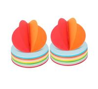 Lurrose 500 Pièces Papier Origami Rond Double Face pour Bricolage Débutants Projets Scolaires Décorations