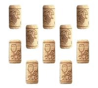 Lurrose 50pcs Bouchons de Bouteille de Vin en Liège Naturel Design Droit Non Conique pour Préserver le Vin et Éviter les Changements de Goût, pour Bar