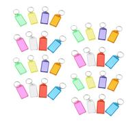 Lurrose 50pièces Lot de Étiquettes de Bagage Multifonctions Résistantes à Eau avec Espace Écriture pour Valise et Clés Identification Portable pour Voyage Couleur Couleur Aléatoire