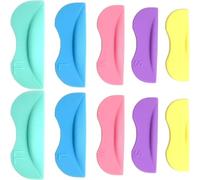 Lurrose 5paires Coussinets Silicone Rehaussement Cils Réutilisables pour Outils Lifting Cils Couleurs Disponibles Adapté à Tous Formats Oculaires