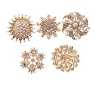 Lurrose 5pièces Breloques Strass Pour Cheveux Décoration De Vêtements Et Accessoires De Loisirs Créatifs Alliage