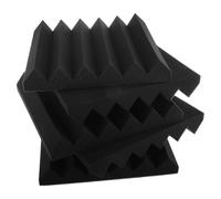 Lurrose 5pièces Panneaux Acoustiques Mousse Haute Densité Auto-adhésifs Absorption Sonore Insonorisation Murale Anti-bruit pour Studio Enregistrement et Bureau à Domicile