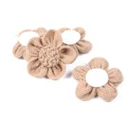 Lurrose 6 Fleurs Rustiques en Toile de Jute à 5 Pétales, Légères et Portables, Pack de 6 pour Décoration Mariage Champêtre et Projets DIY de Noël Couleur Aléatoire