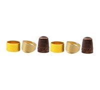 Lurrose 6 Pcs Dé À Coudre Couture Doigt Protecteur Tailleur Protège-Doigts Dé À Coudre Portable Protecteur De Pouce Dé À Coudre Bague Broche Aiguille Bouclier Dés À Coudre Doigt