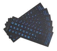 Lurrose 6 Pièces Autocollants de Remplacement pour Clavier Anglais Autocollants Adhésifs avec Lettres sur Fond pour Ordinateur Portable et Bureau Faciles à Installer Nettoyer