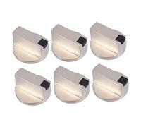 Lurrose 6 Pièces Boutons de Cuisinière à Gaz Commande Rotative Ergonomique Angle Droit pour Remplacement Durable et Élégant