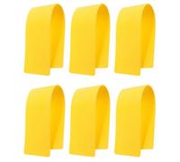 Lurrose 6 Pièces Marqueurs de Sol Droits Rectangulaires Jaunes en PVC