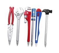 Lurrose 6 Pièces Stylos à Bille Outils Lot de Stylos Amusants et Uniques pour École Bureau Fêtes Design Réaliste Incluant Pince Marteau Tournevis et Plus Parfaits pour Garçon Fille et
