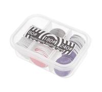 Lurrose 60 Disques Abrasifs pour Pédicure 25 Mm, Disques de Ponçage pour Callosités Pieds, Autocollants pour Meuleuse à Ongles Électrique, Lot 60 Pièces Blanc Lilas Rose Pâle, Papier