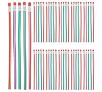 Lurrose 60 Pièces Crayon et Écriture Fluide en Plastique Couleur Vive Incassable pour Garçon et Filles et Étudiants, pour Examens et Récompenses en Classe