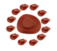 Lurrose 60 pièces Mini Western Cowboy Hats for Dolls Lightweight Plastic Party Decorations and Craft Accessories Cute Miniature Small Hats for Doll Dress Up and Tabletop Decor