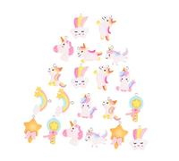 Lurrose 60 Pièces Pendentif Licorne Cabochons En Résine Boucles D'oreilles Tendance Décoration D'ongles Perles à Dos Plat Collier Tendance Charmes Colliers Album Miniature