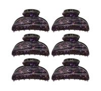 Lurrose 6pas acrylique griffe de cheveux floraux clips pinces de mâchoire pour les femmes épaisses cheveux