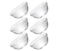 Lurrose 6Pcs Bols En Verre Bols De Service En Verre Empilables En Clair À Pudding À Dessert À Mélanger Récipients Alimentaires Pour À Domicile Taille