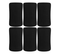 Lurrose 6pcs Coussinets en Mousse de Rechange Noirs pour Appareil de Sport Maison, Rembourrage Confortable et Multifonctionnel pour Banc de Musculation et Situps
