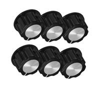 Lurrose 6pièces Bouton Volume Audio Pour Radio Bouton Robuste De Potentiomètre Contrôle De Volume Pour Amplificateur Capuchons De Potentiomètre De Rechange De Pour Guitare Électrique