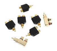 Lurrose 7pièces Adaptateur Mâle Vers Femelles Angle Droit Type y Connecteur Répartiteur Audio Fiable